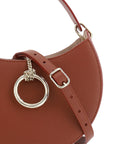 Sepia Brown Small Arlène Leather Shoulder Bag