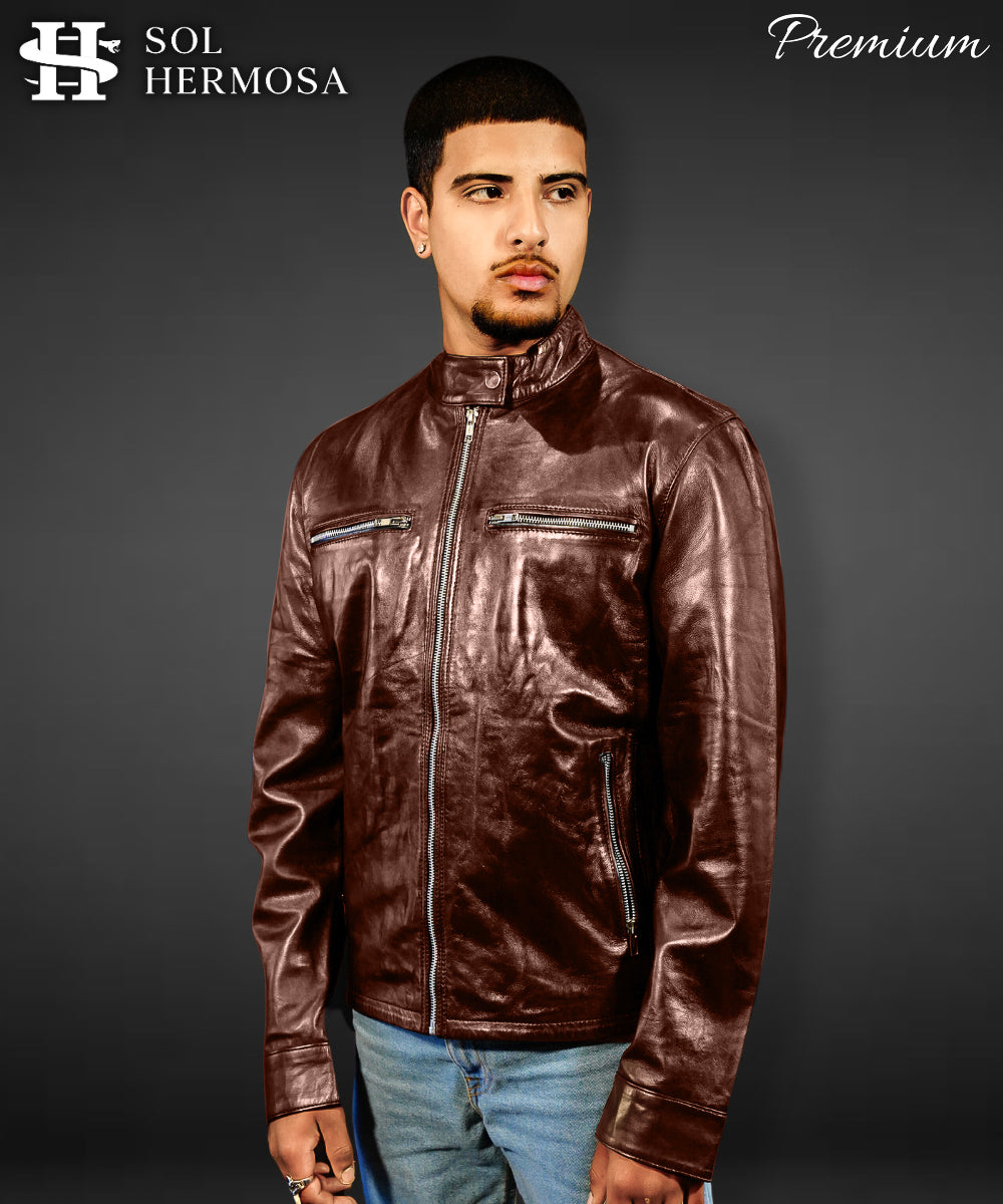 Men's Genuine Leather Jacket - Aether