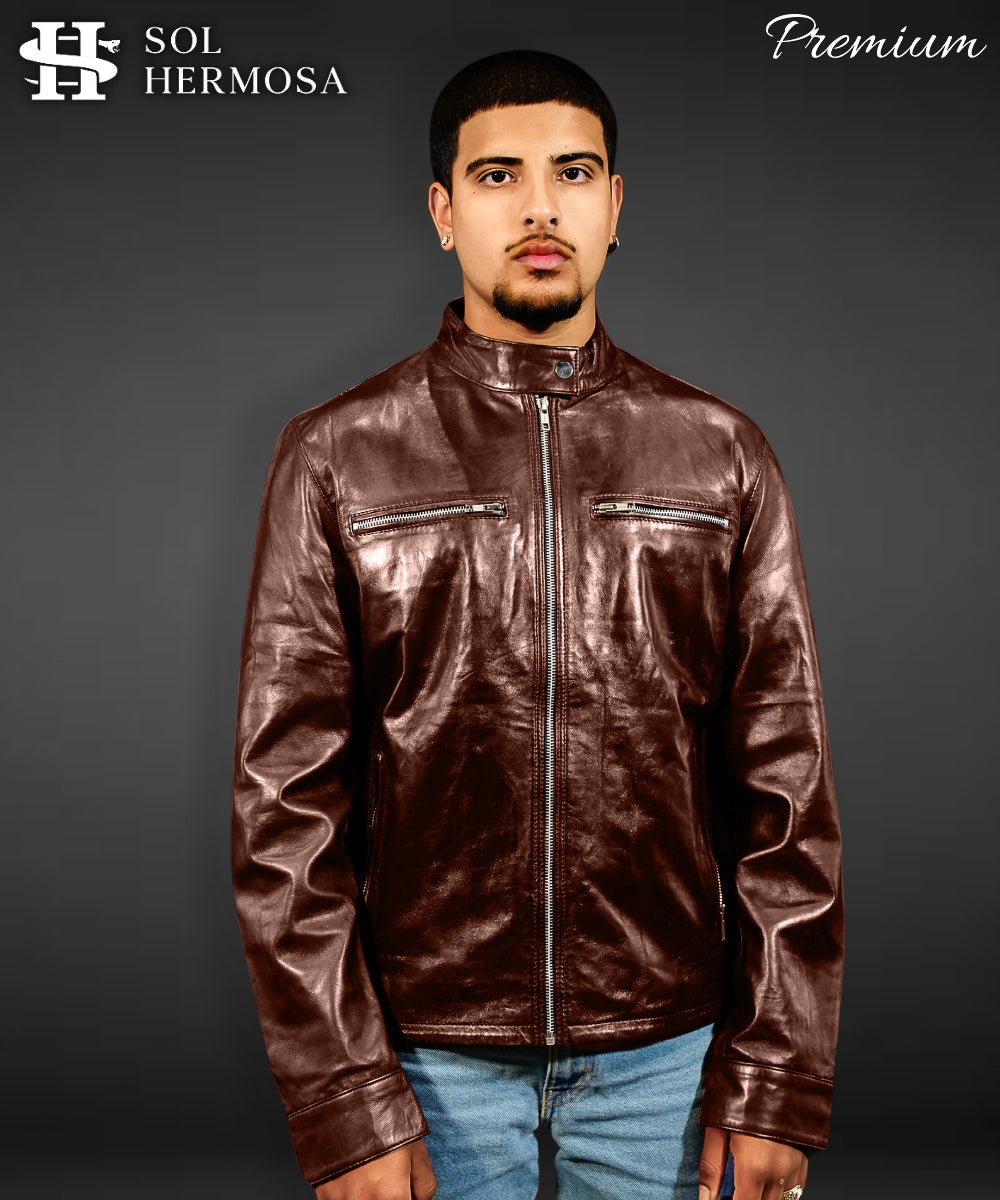 Men's Genuine Leather Jacket - Aether