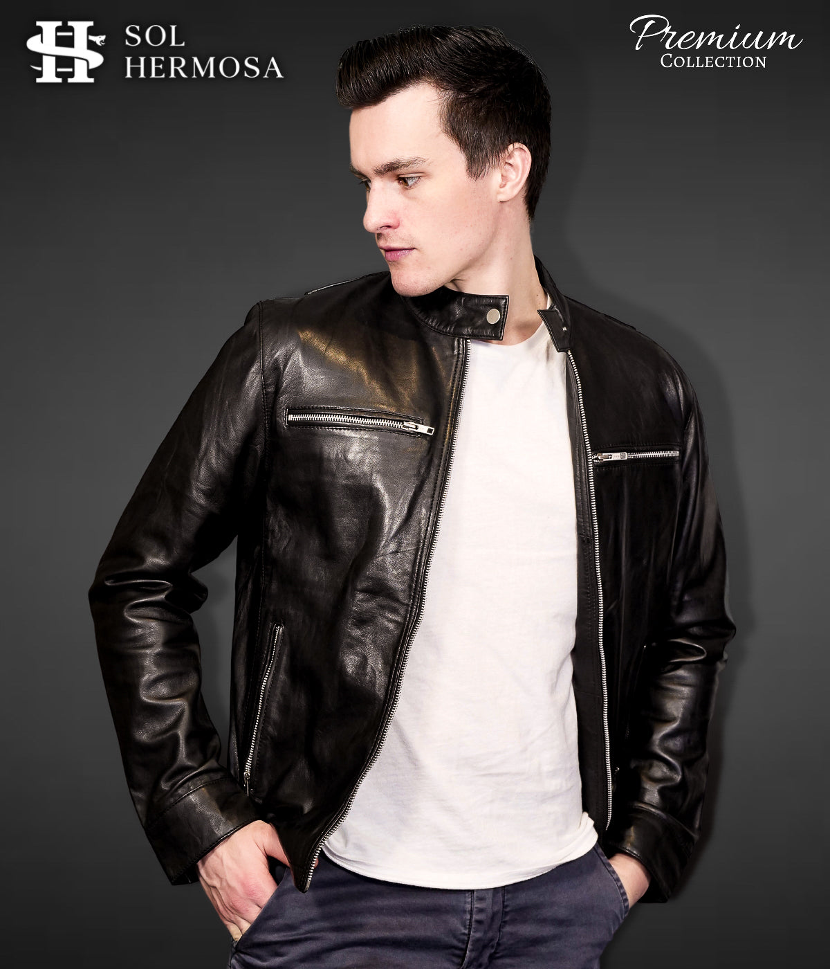 Men's Genuine Leather Jacket - Aether