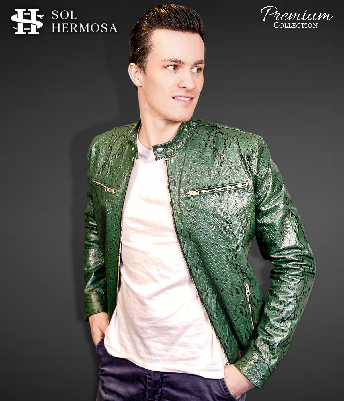 Men's Genuine Leather Jacket - Aether