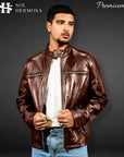 Men's Genuine Leather Jacket - Aether