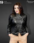 Moto Leather Jacket For Women - Metis