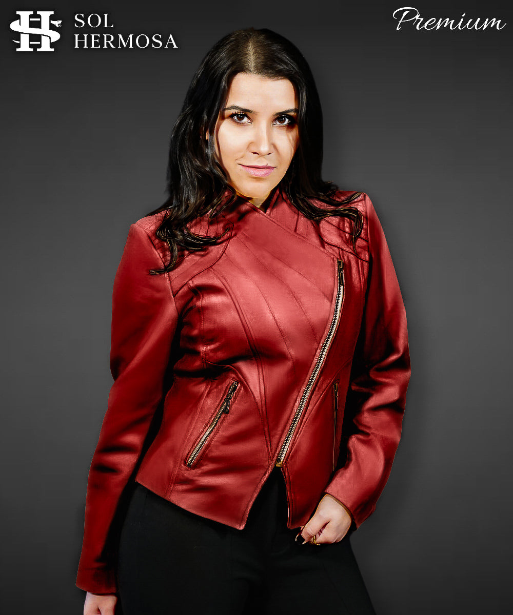 Moto Leather Jacket For Women - Metis