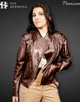 Moto Leather Jacket For Women - Metis