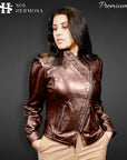 Women's Motorcycle Leather Jacket - Metis