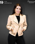 Moto Leather Jacket For Women - Metis