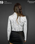 Women's Cropped Leather Jacket - Roselyn
