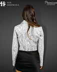 Cropped Biker Leather Jacket For Women - Roselyn