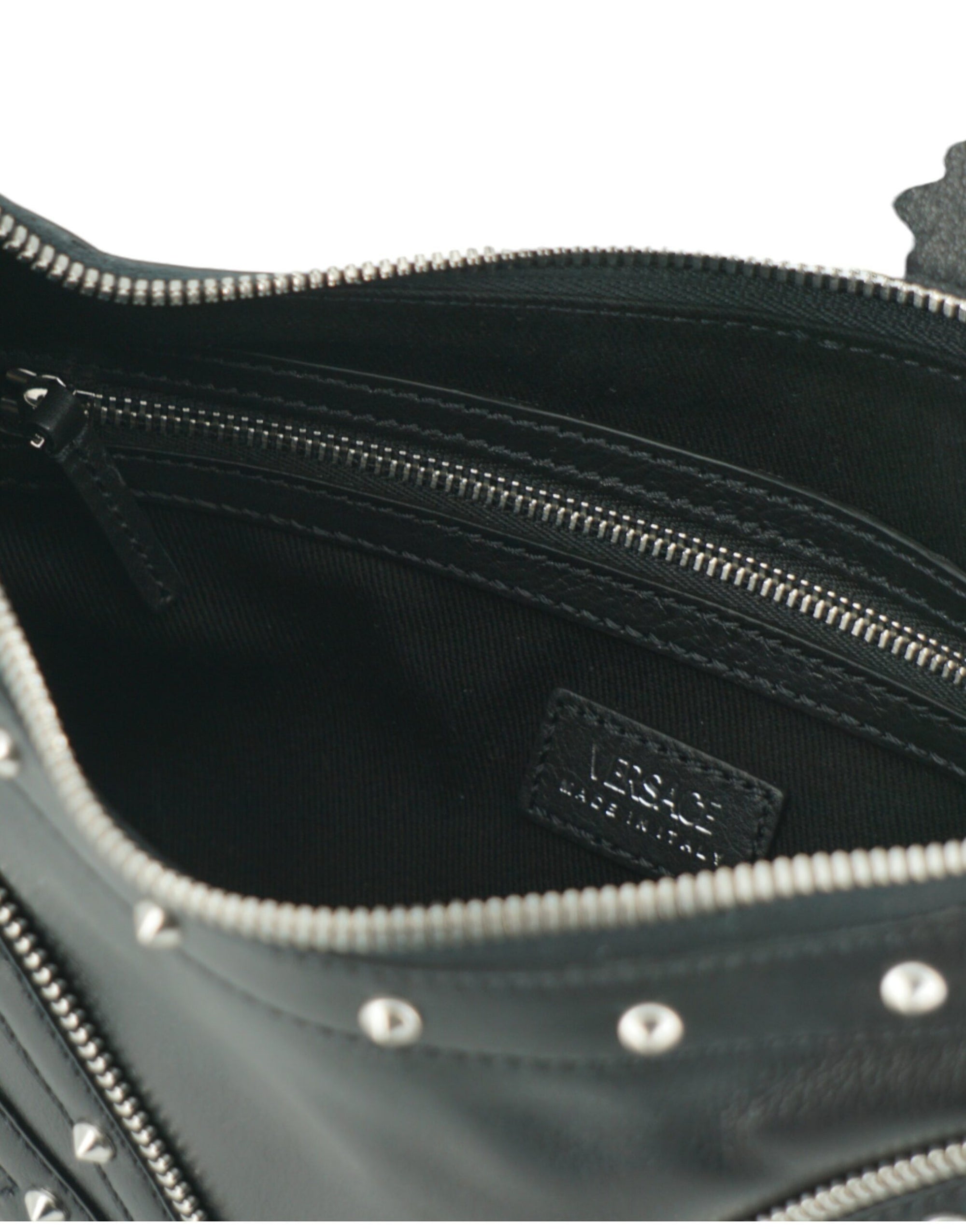 Elegant Black Leather Hobo Shoulder Bag