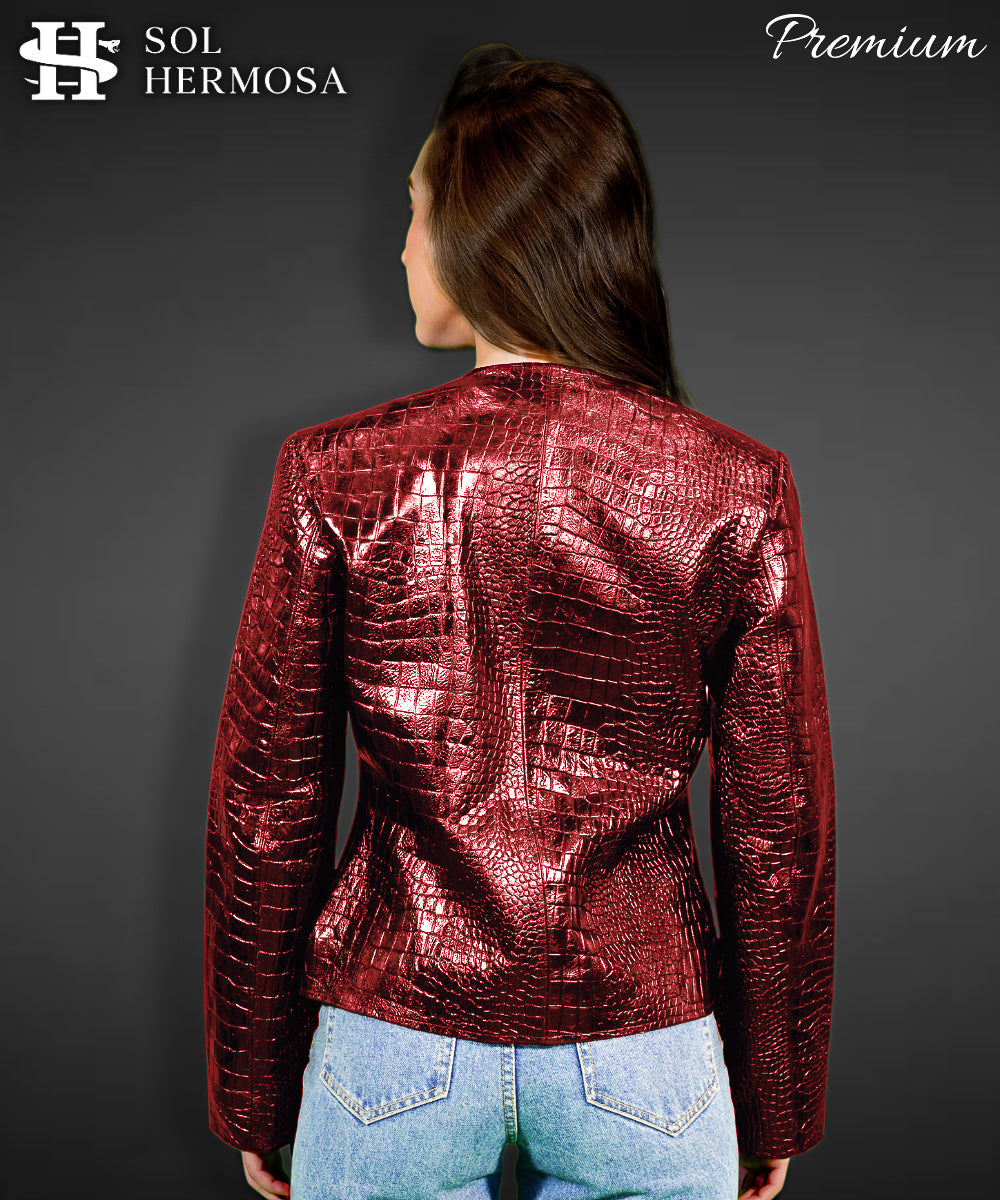 Women's Genuine Leather Jacket - Hestia