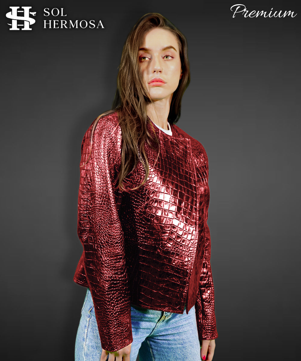 Women's Genuine Leather Jacket - Hestia