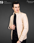 Men's Leather Bomber Jacket - Harry