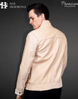Leather Bomber Jacket For Men - Harry