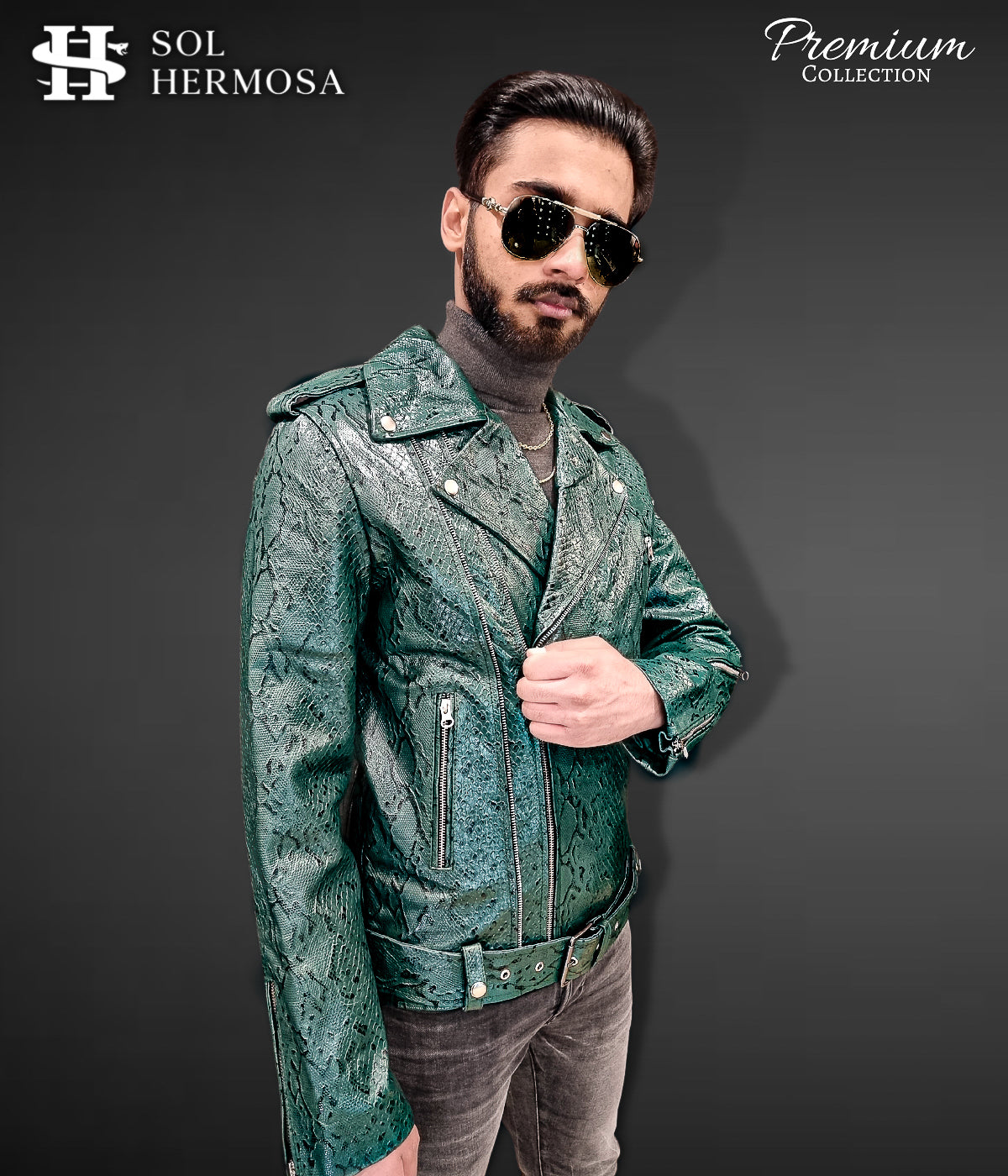 Men's Snake Leather Jacket - Hermes