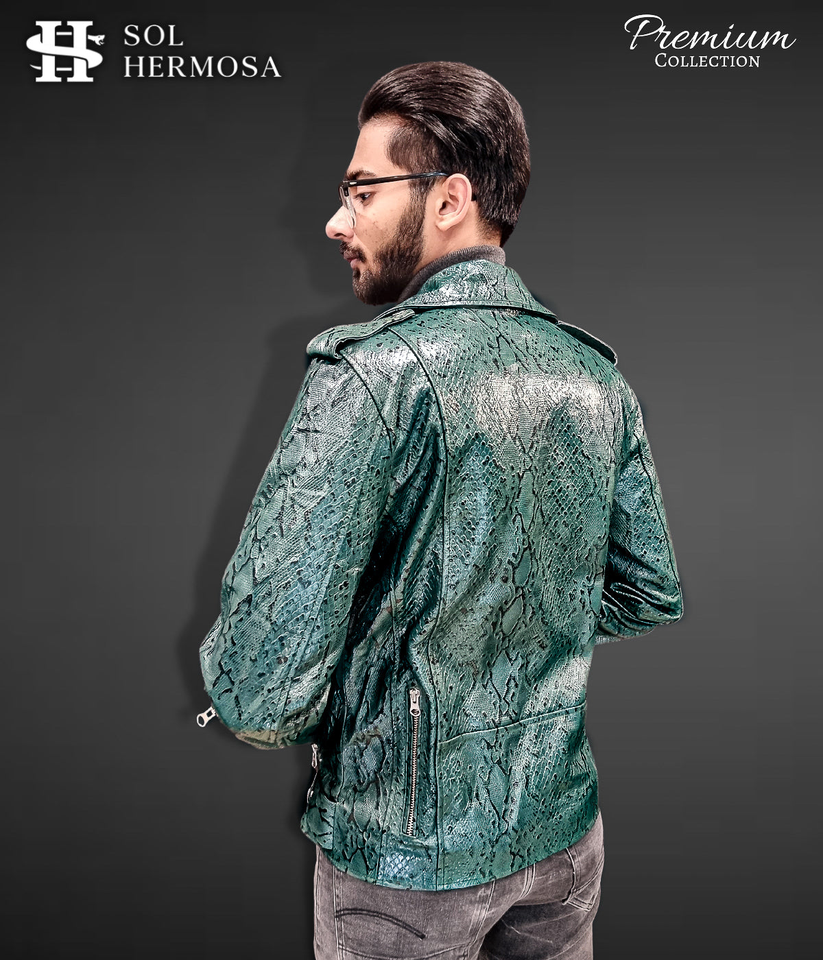 Men's Snake Leather Jacket - Hermes