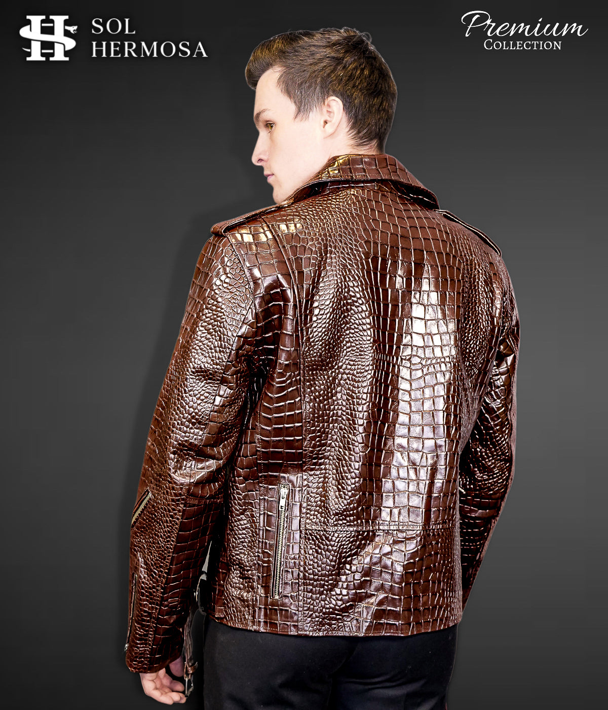 Men's Real Leather Jacket - Hermes