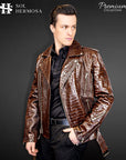 Men's Leather Jacket - Hermes