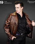 Men's Snake Leather Jacket - Hermes