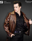 Men's Leather Jacket - Hermes