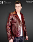Men's Snake Leather Jacket - Hermes