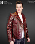 Men's Leather Jacket - Hermes