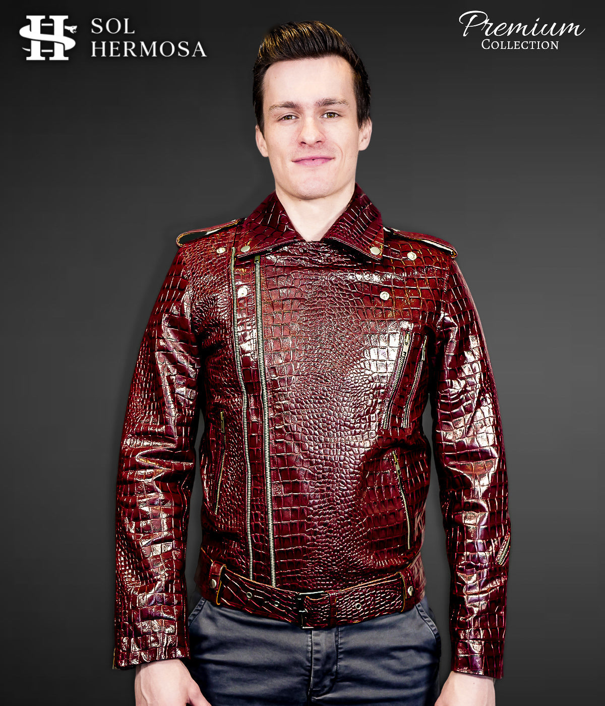 Men's Leather Jacket - Hermes