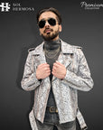 Men's Leather Jacket - Hermes