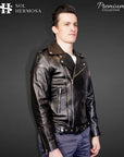 Men's Real Leather Jacket - Hermes