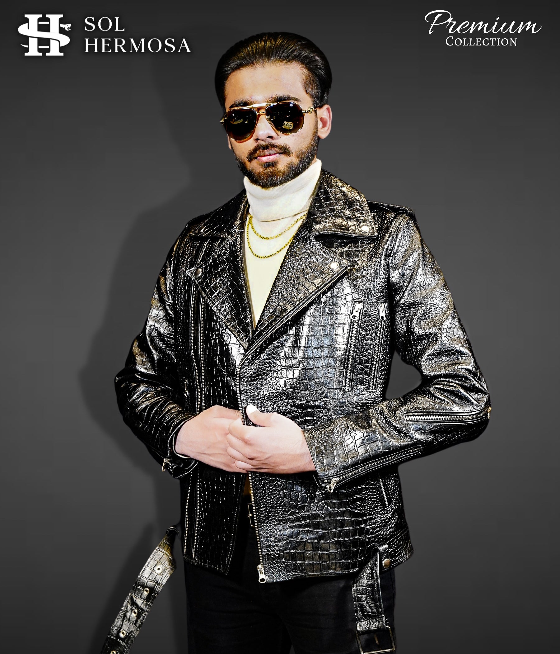 Men's Snake Leather Jacket - Hermes
