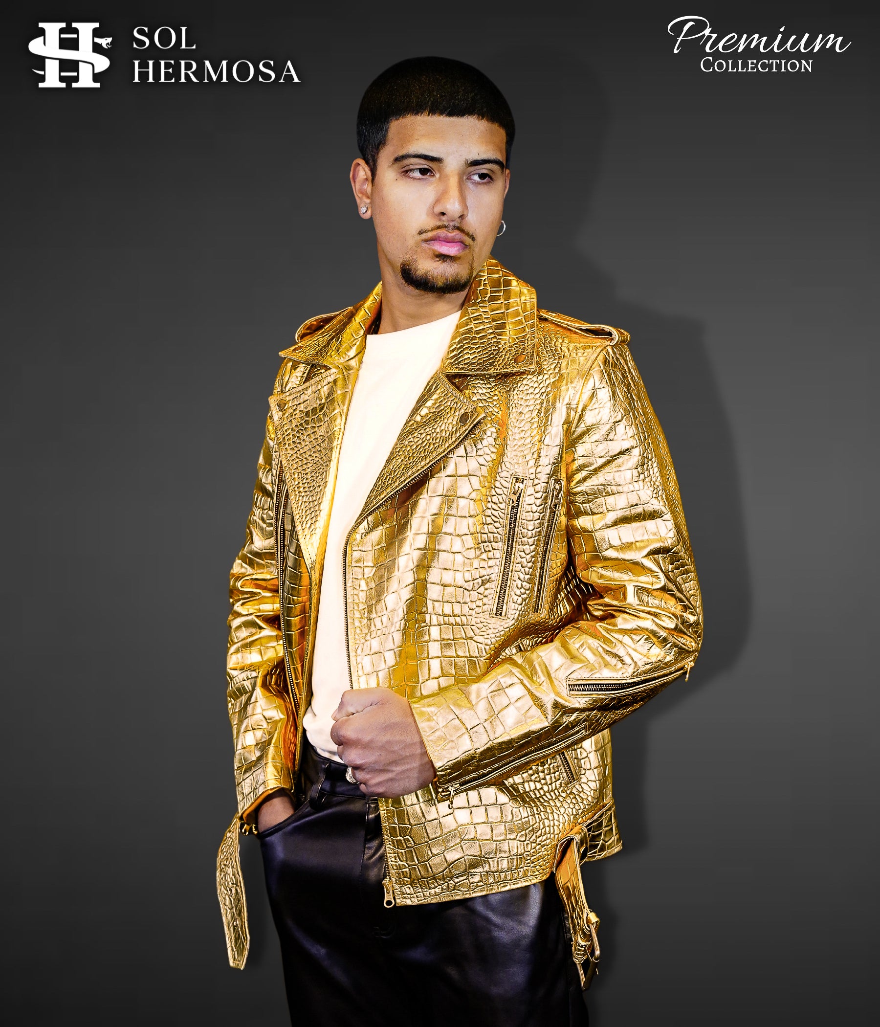 Men's Real Leather Jacket - Hermes