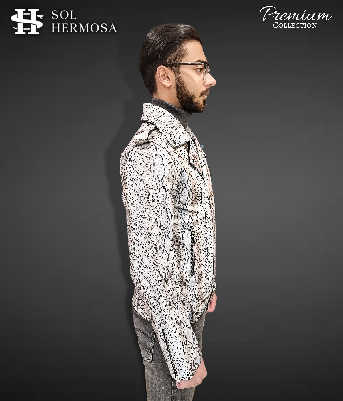 Men's Real Leather Jacket - Hermes