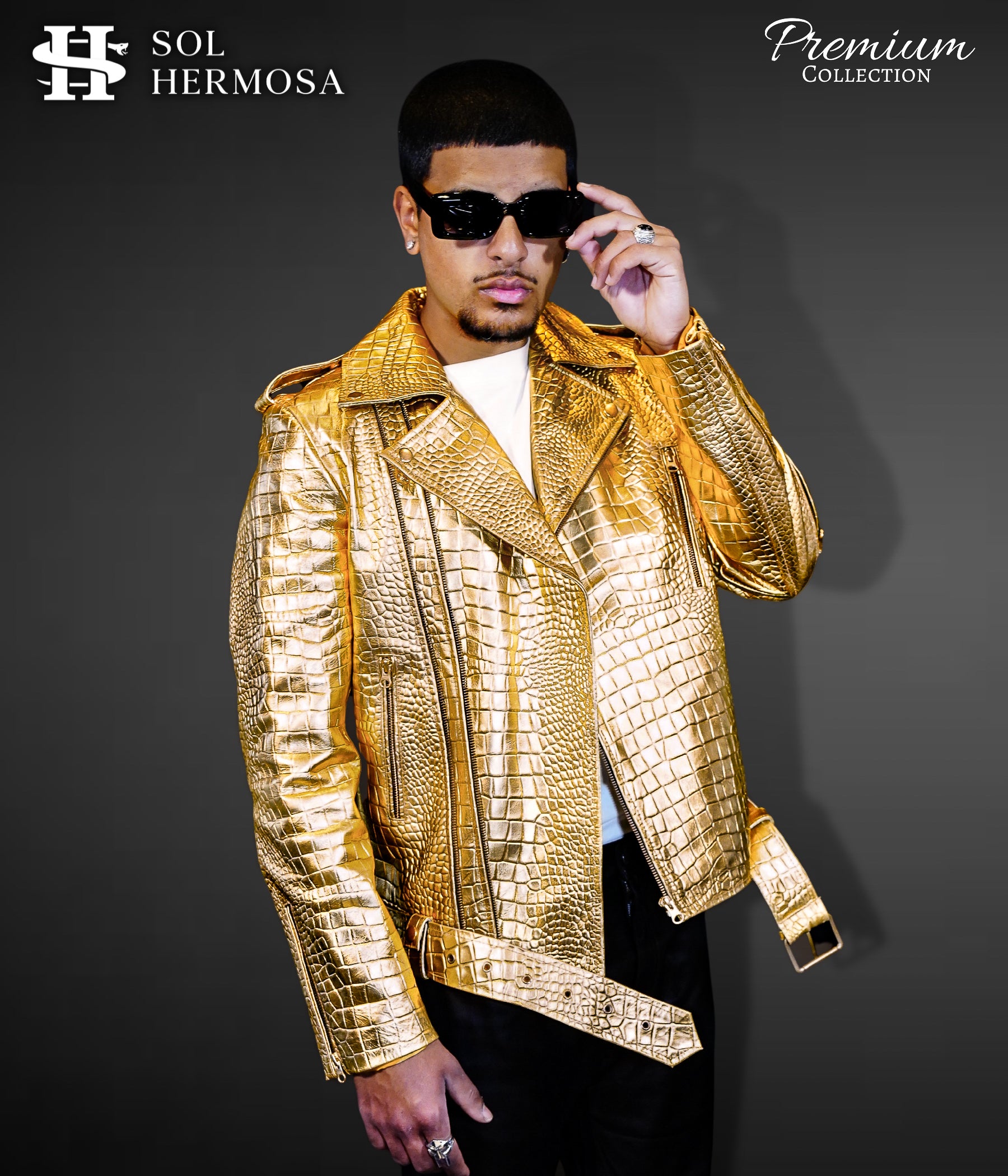 Men's Real Leather Jacket - Hermes