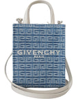Chic Light Blue Cotton Mini Bag