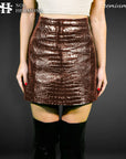 Women's Designer Leather Skirt