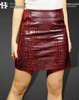 Women's Designer Leather Skirt