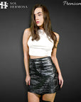 Women's Designer Leather Skirt