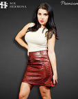Women's Designer Leather Skirt