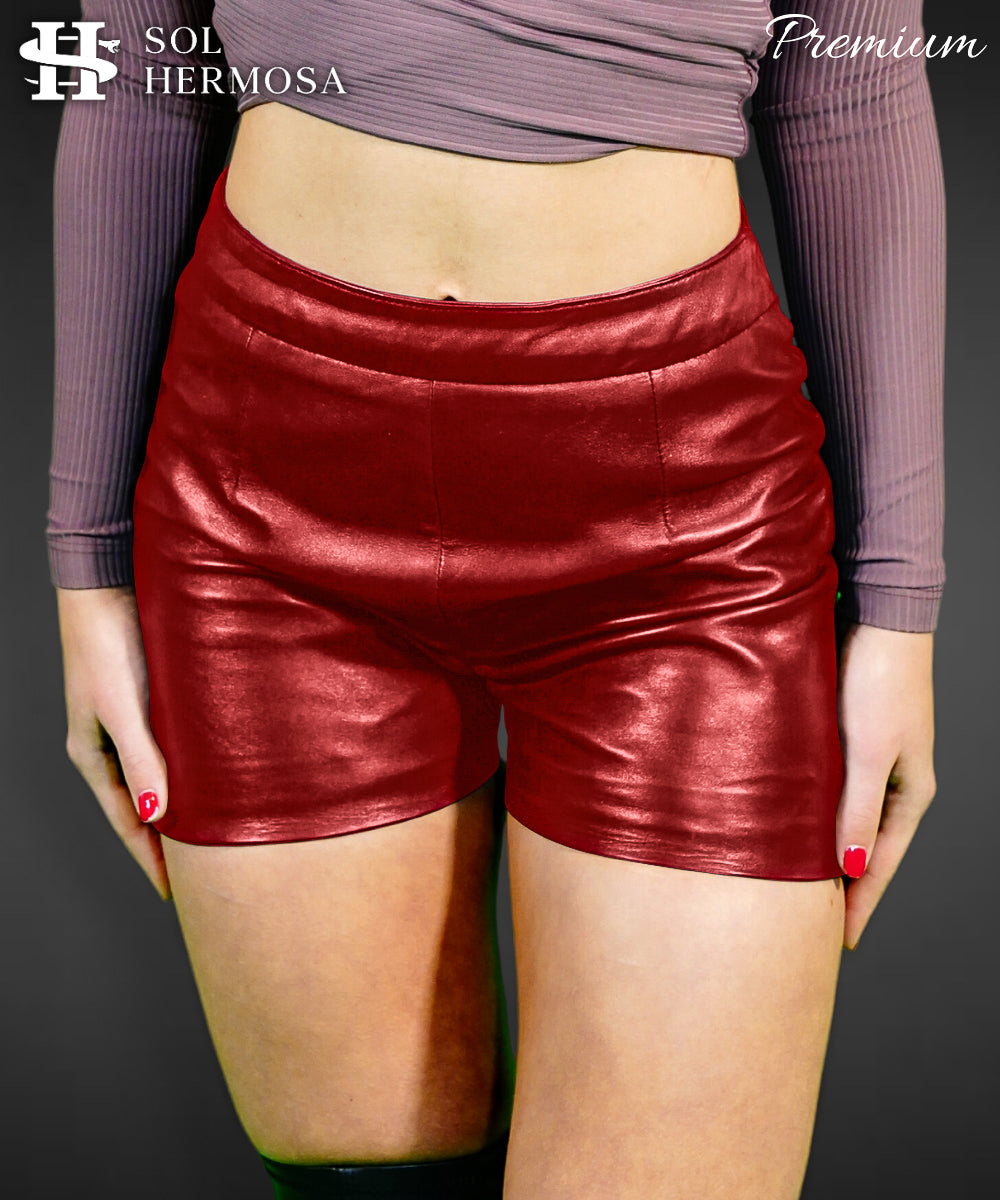 Genuine Leather Shorts For Women