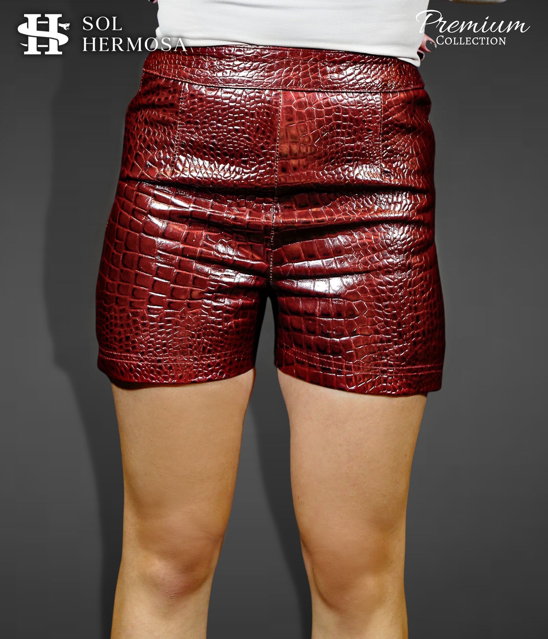 Women's Designer Leather Shorts