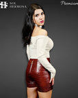 Genuine Leather Shorts For Women