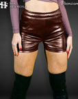 Women's Designer Leather Shorts