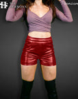 Women's Designer Leather Shorts