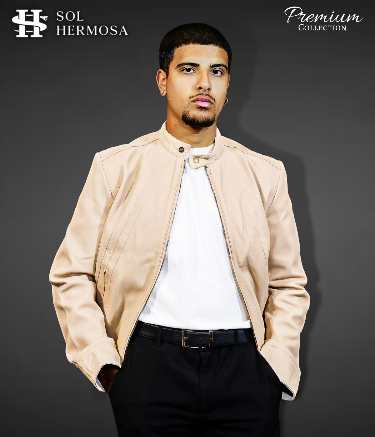 Bomber Leather Jacket For Men- David