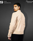 Men's Bomber Leather Jacket - David
