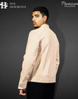 Bomber Leather Jacket For Men- David