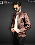 Bomber Leather Jacket For Men- David