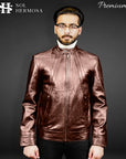 Bomber Leather Jacket For Men- David