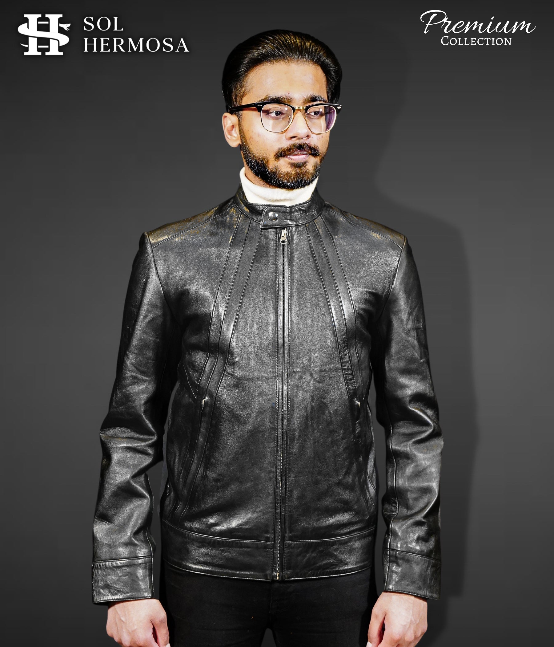 Bomber Leather Jacket For Men- David