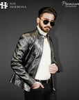 Bomber Leather Jacket For Men- David